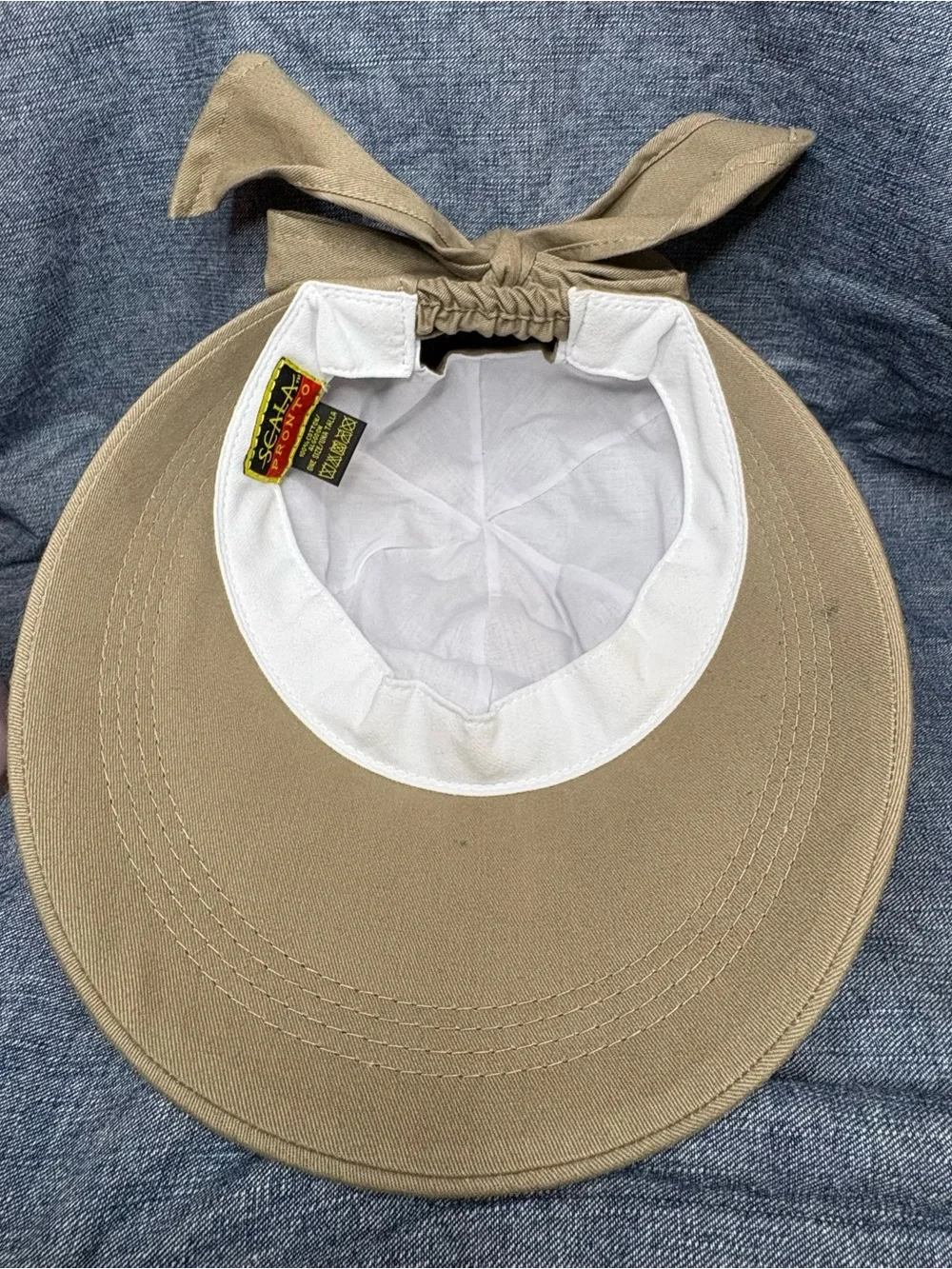Scala Pronto Women Duck Bill Face Saver Cotton Hats Black Khaki Lot Of 2 O/S